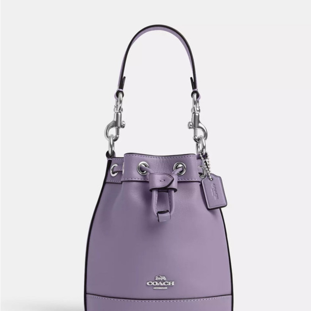 Coach Purple Shoulder Bag with Silver Hardware